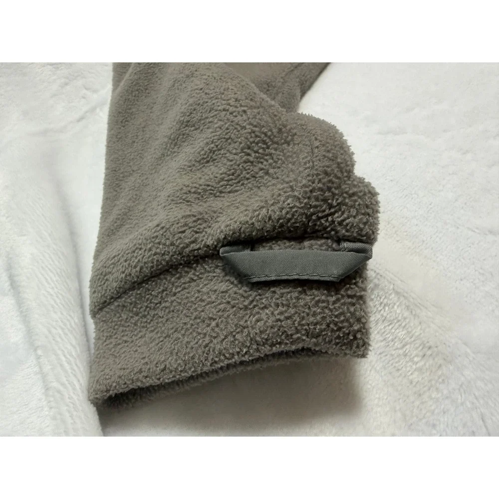 Columbia Fleece Jacket Kids 10/12 Gray Excellent Vertex Full Zip Mock Neck